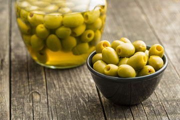 The green olives.