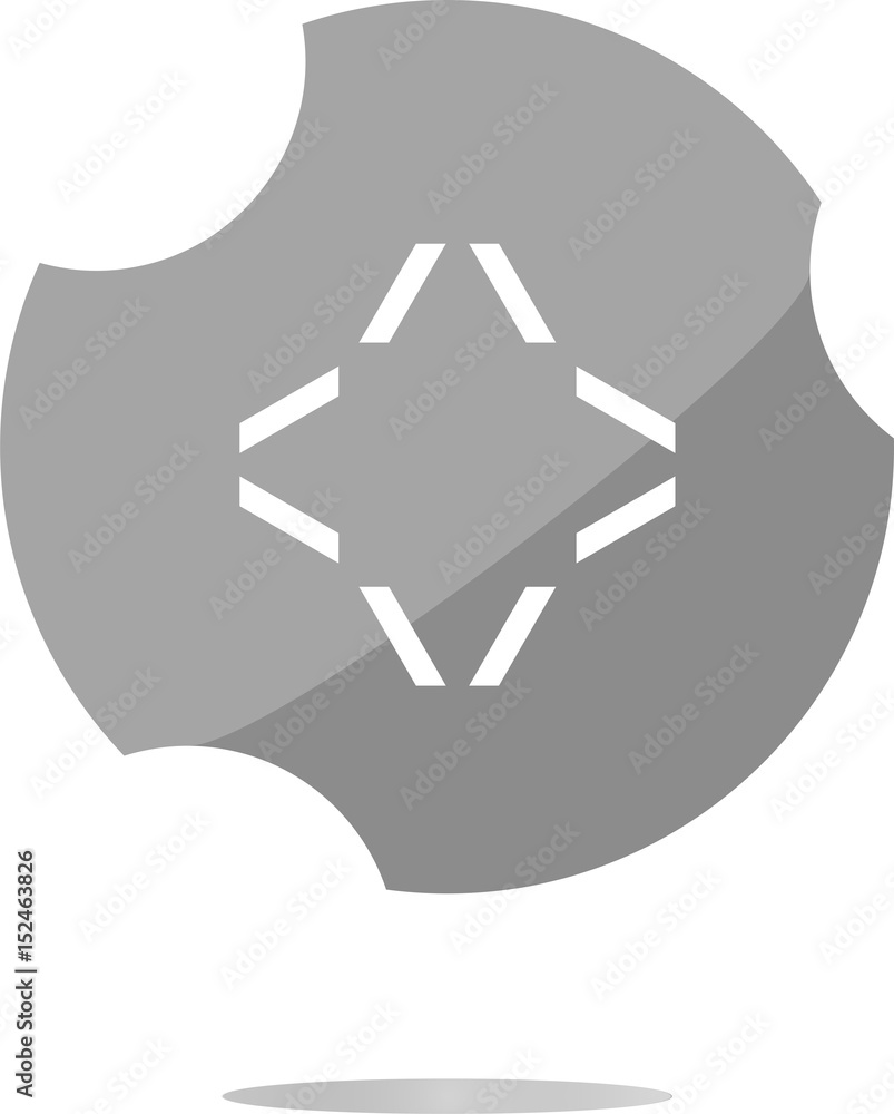 Aufkleber apps icon. abstract sign on web button isolated on white