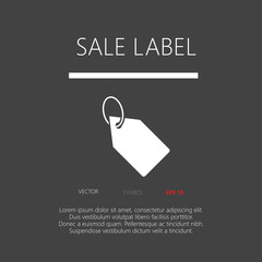 Sale label button web icon flat design