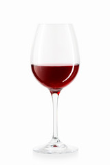 Wine. Glass of wine on white background
