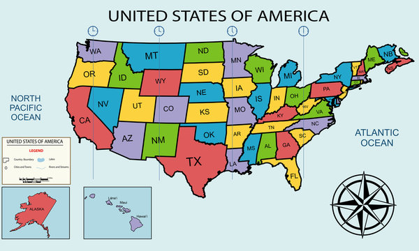 the USA map