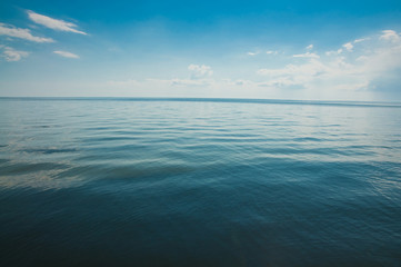 Serene blue sea