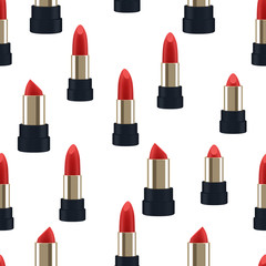 Pattern seamless Red lipstick 3d illustration of a beautiful vector illustration.