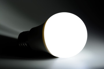 Glowing led light in the dark