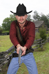 Handsome cowboy man