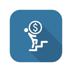 Way to Success Icon. Business Concept. Flat Design.