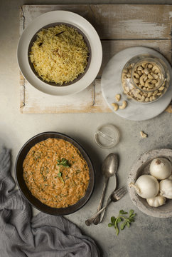 Indian Curry with Basmati Pilaf 