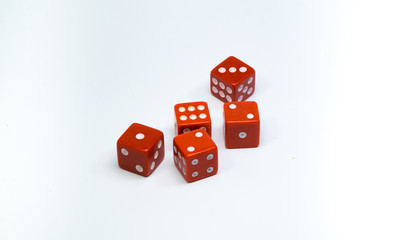 five red dices