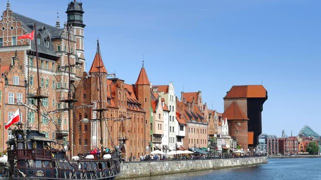 4K Gdansk Poland, City Seaside Town, Europe Travel Architecture