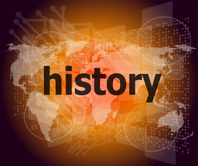 Time concept: history on digital background