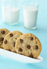 Chocolate Chip Cookies and Milk