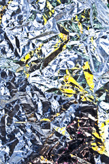 Close Up of Coloured Metal Foil Abstract Background
