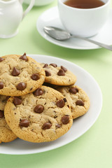 Chocolate Chip Cookies and Tea