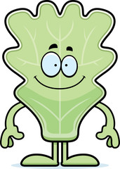 Happy Cartoon Lettuce Leaf