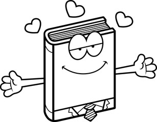 Cartoon Business Book Hug