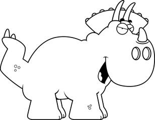 Sly Cartoon Triceratops