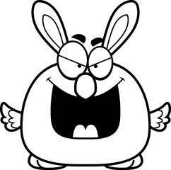Evil Cartoon Easter Bunny Chick