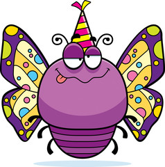 Cartoon Butterfly Drunk Party