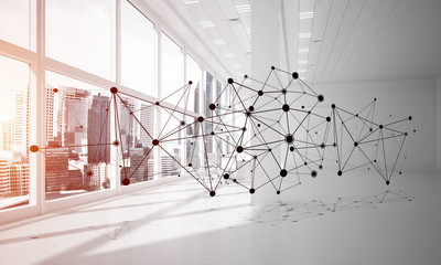 Networking and wireless connection as concept for effective modern business