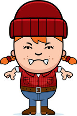 Angry Cartoon Little Lumberjack