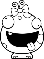 Crazy Cartoon Baby Girl Monster