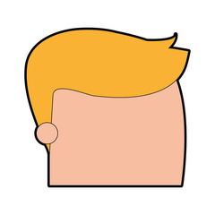 faceless head of man cartoon icon image vector illustration design 