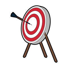 bullseye or target icon image vector illustration design 