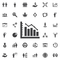 Fototapeta premium diagram up icon.