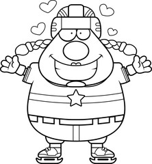 Cartoon Hockey Player Hug