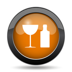 Bottle and glass icon
