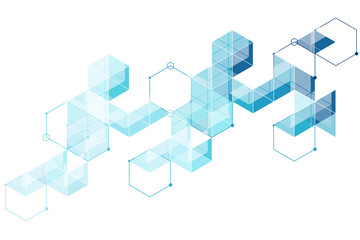 
Abstract picture. Triangles and hexagon mosaic