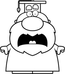 Scared Cartoon Professor