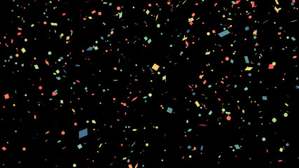 Background of multi-colored flying confetti