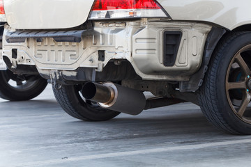 Car get damaged by accident on the road