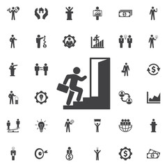 Running Businessman icon.