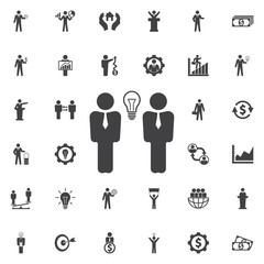 Businessman meeting vector icon.