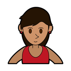 happy woman with earrings icon image vector illustration design 