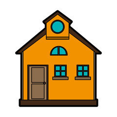pretty family house icon image vector illustration design 