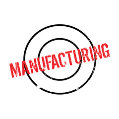 Manufacturing rubber stamp. Grunge design with dust scratches. Effects can be easily removed for a clean, crisp look. Color is easily changed.