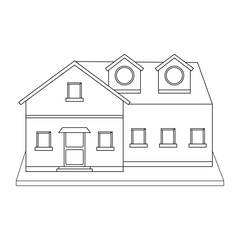 pretty family house icon image vector illustration design 