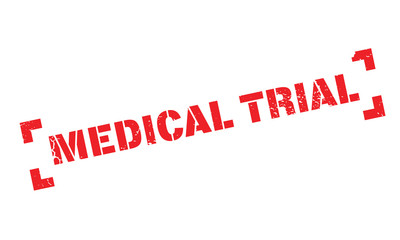 Medical Trial rubber stamp. Grunge design with dust scratches. Effects can be easily removed for a clean, crisp look. Color is easily changed.