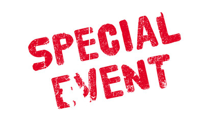 Special Event rubber stamp. Grunge design with dust scratches. Effects can be easily removed for a clean, crisp look. Color is easily changed.