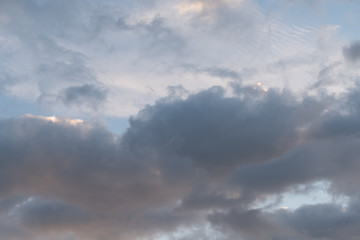 Sunset sky with clouds 
