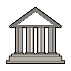 ancient greek building icon image vector illustration design 
