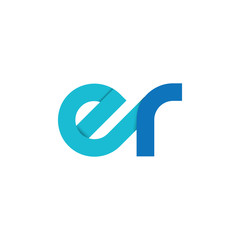 Initial Letter ER Rounded Lowercase Logo