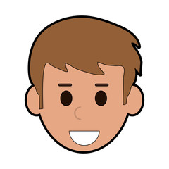 smiling young man icon image vector illustration design 