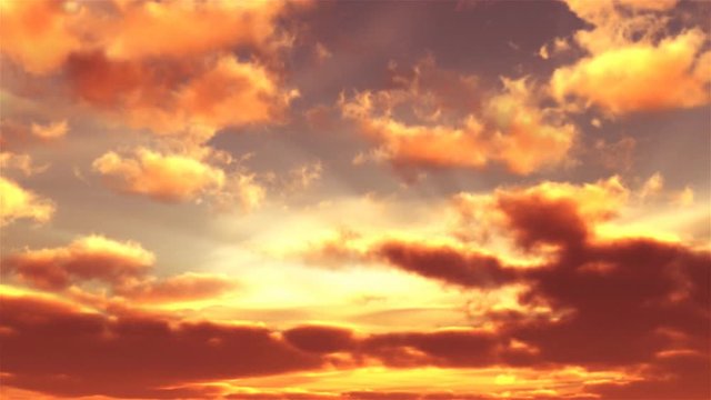 Timelapse of dramatic sunset clouds.