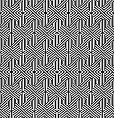 seamless monochrome hexagonal pattern.