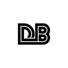 Initial Letter DB Linked Design Logo