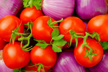 Tomatoes and Red Onions